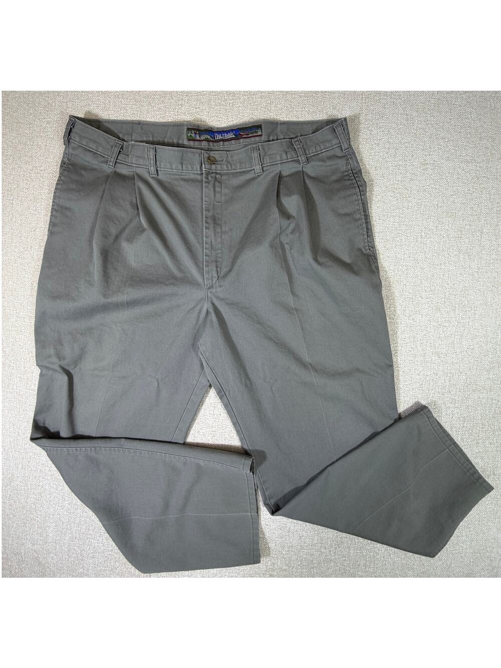 Duxbak Men 44x30 Green Pleated Front Straight Leg 4 Pocket Pants Casual Outdoor